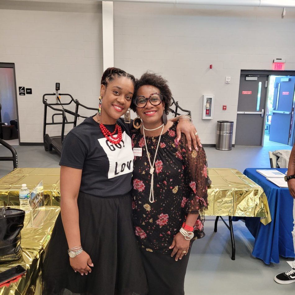 Two smiling African American women